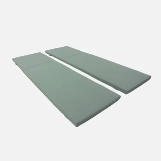 Lot 2 coussins transat jardin beige 195x60 cm déhoussables