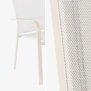 2 poltrone impilabili alluminio textilene giardino comode con braccioli