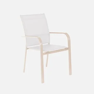2 poltrone impilabili alluminio textilene giardino comode con braccioli