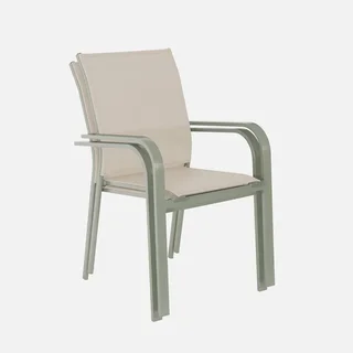 Set di 2 poltrone impilabili alluminio giardino comfort textilene Buffalo