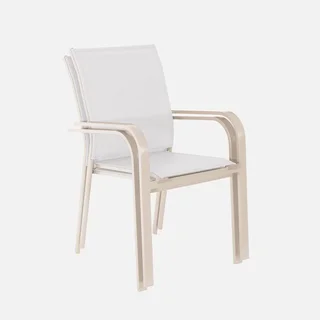 2 poltrone impilabili alluminio textilene giardino comode con braccioli