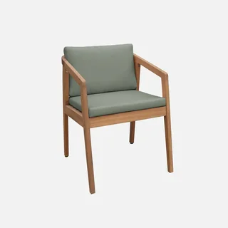 Lot de 2 fauteuils d'extérieur en bois d'acacia Zamara avec coussins intégrés pour jardin et terrasse