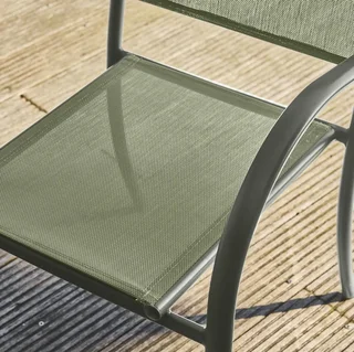 Lot de 2 fauteuils de jardin en aluminium modernes et confortables Amara
