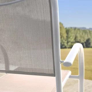 Lot de 2 fauteuils de jardin en aluminium modernes et élégants