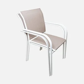 Lot de 2 fauteuils de jardin en aluminium modernes et élégants