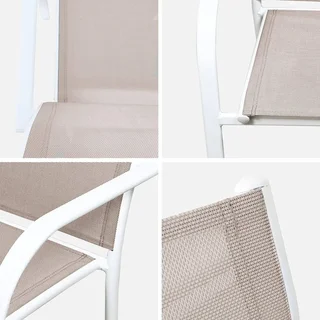Lot de 2 fauteuils de jardin en aluminium modernes et élégants