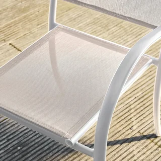 Lot de 2 fauteuils de jardin en aluminium modernes et élégants