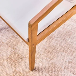 Lot de 2 fauteuils de jardin en bois d'acacia avec assise en corde Granada