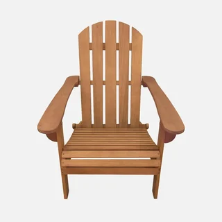 2er Set Adirondack Stühle aus zertifiziertem Eukalyptusholz für Terrasse Garten Balkon