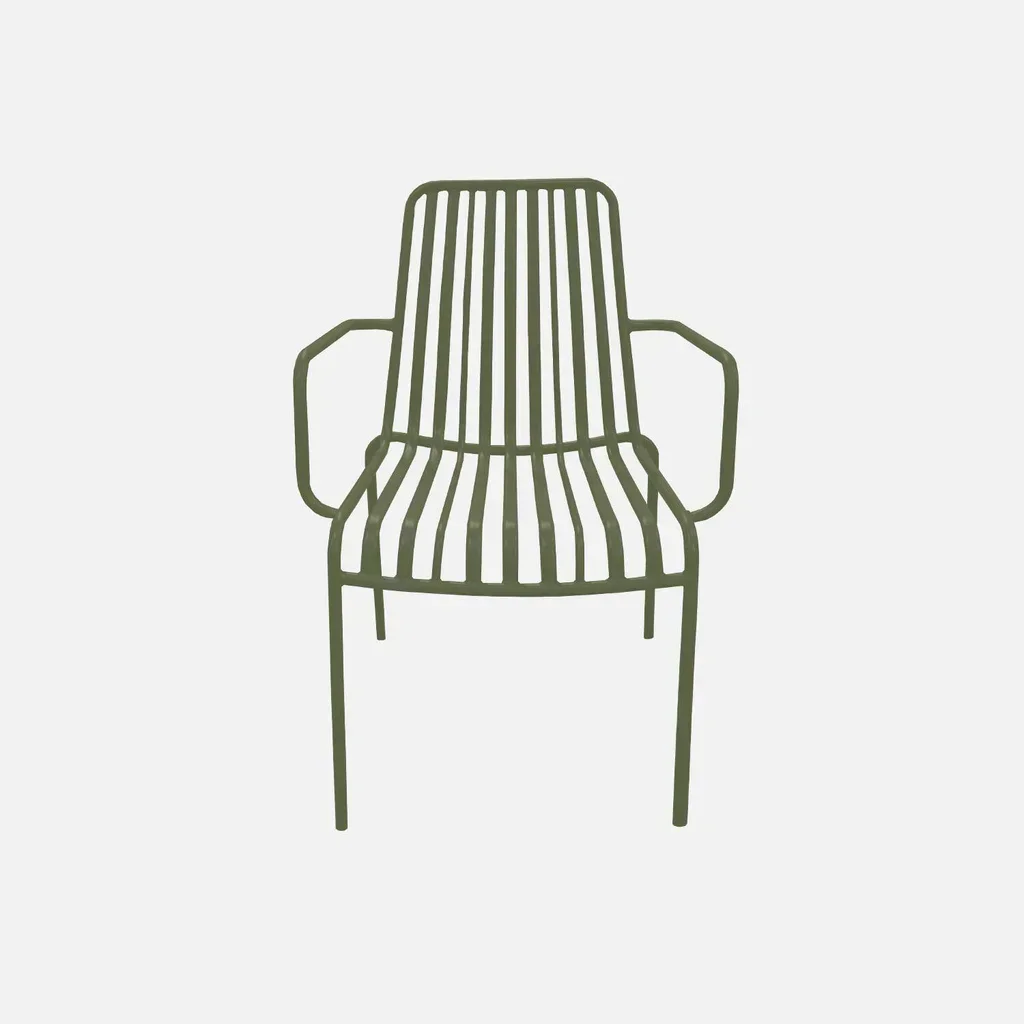 Lot de 2 fauteuils de jardin empilables en acier anthracite