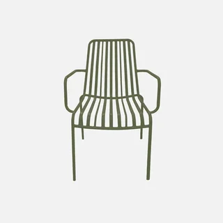 Lot de 2 fauteuils de jardin empilables en acier anthracite