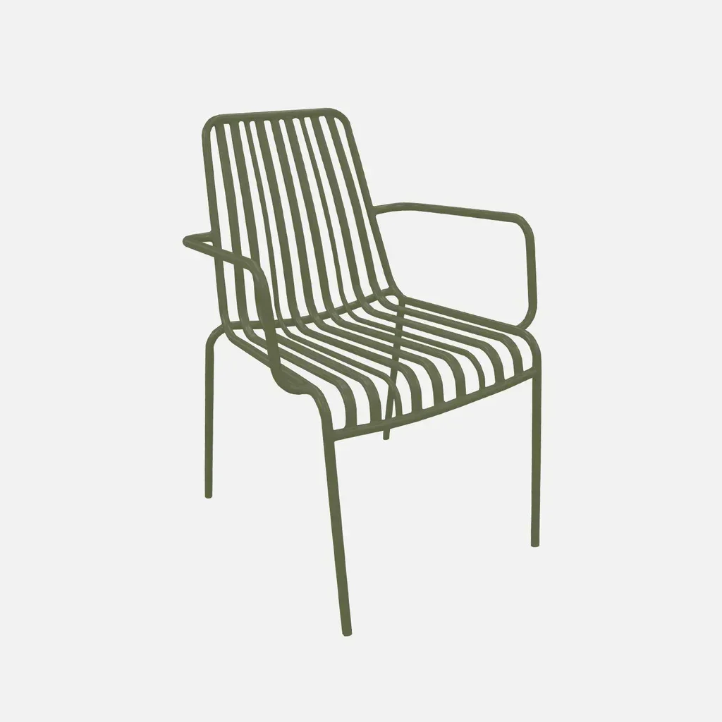 Lot de 2 fauteuils de jardin empilables en acier anthracite