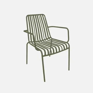 Lot de 2 fauteuils de jardin empilables en acier anthracite