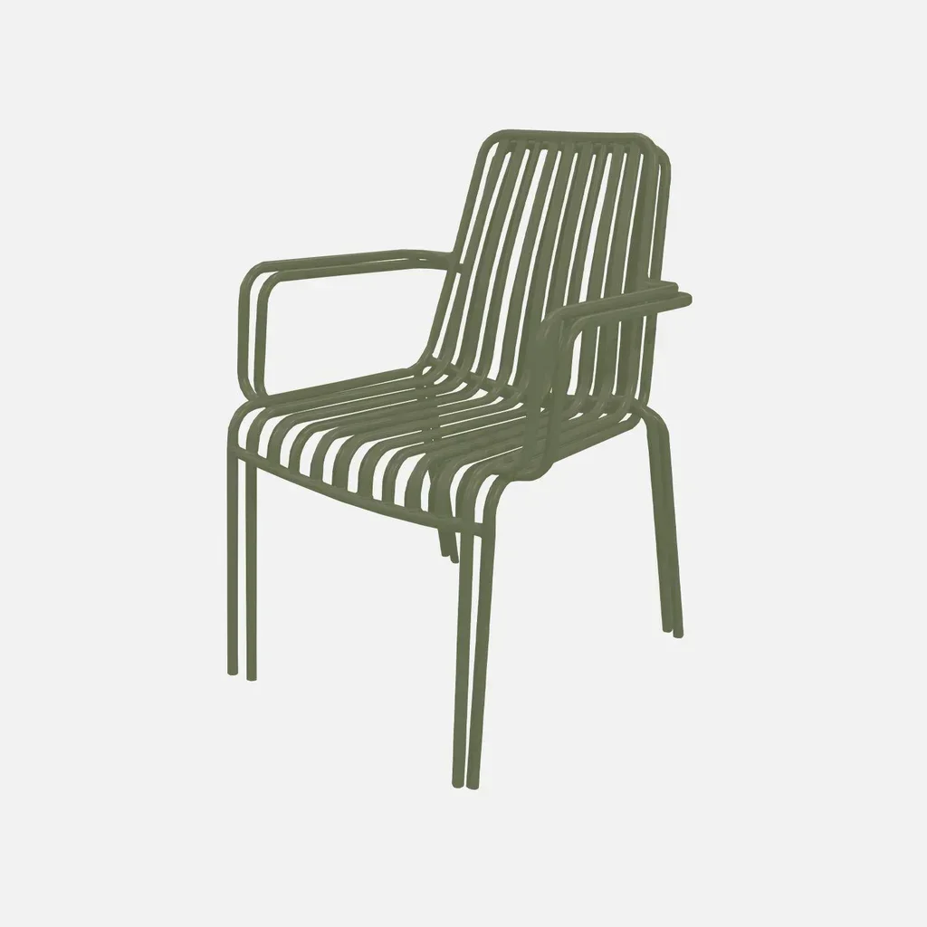 Lot de 2 fauteuils de jardin empilables en acier anthracite
