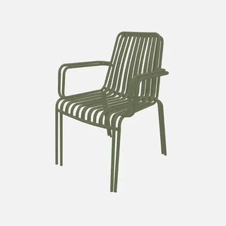 Lot de 2 fauteuils de jardin empilables en acier anthracite