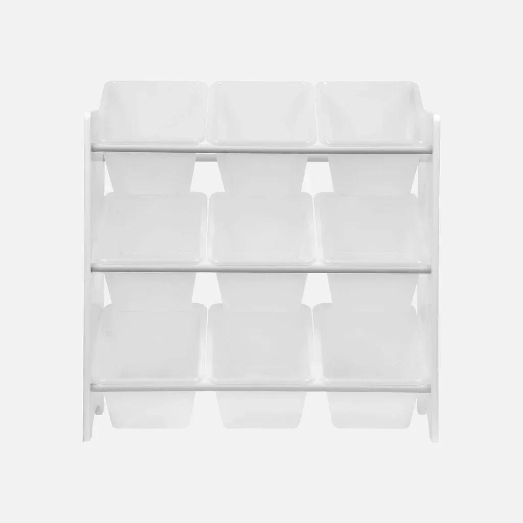 Mobile contenitore giocattoli 9 scomparti legno Tobias set di 2