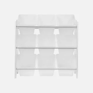 Mobile contenitore giocattoli 9 scomparti legno Tobias set di 2