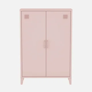 Lot 2 meubles rangement métal industriel commode armoire 2 portes Soho