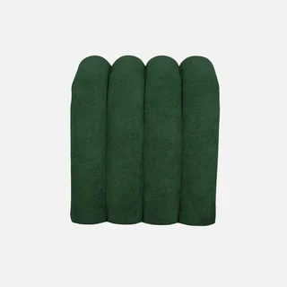 Conjunto de 2 pufes de design moderno em tecido bege ITO - assento quadrado com cantos arredondados 40 cm