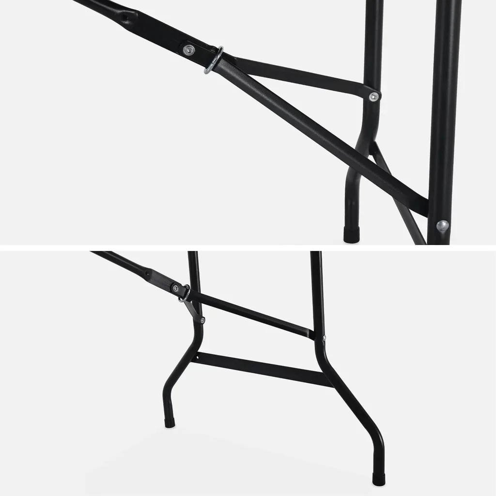 Lot de 2 tables d'appoint pliantes en plastique 180cm pour réception