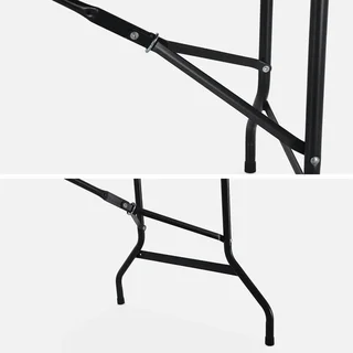 Lot de 2 tables d'appoint pliantes en plastique 180cm pour réception