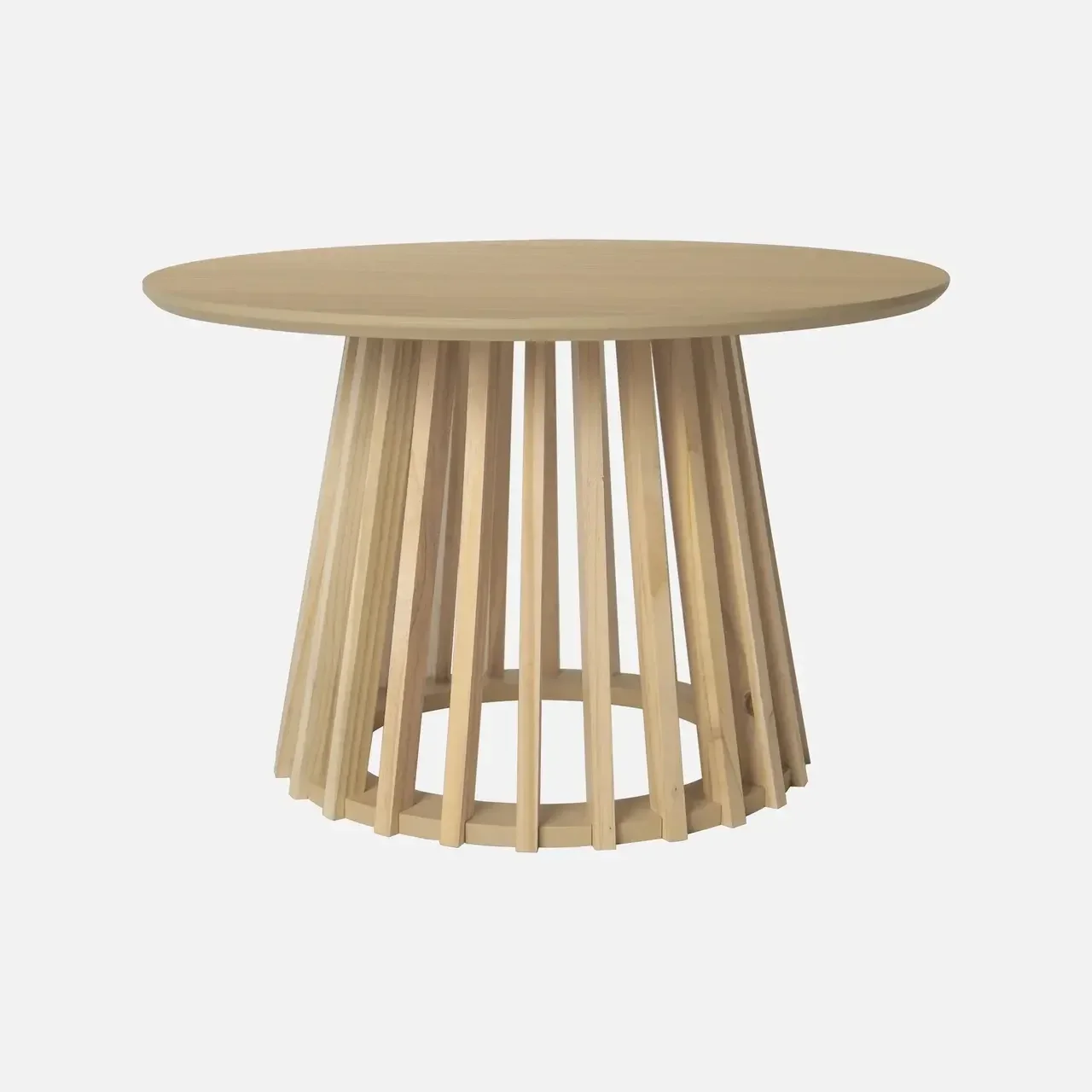 Lot 2 tables basses rondes design bois sapin Ø40 et Ø60 cm salon contemporain