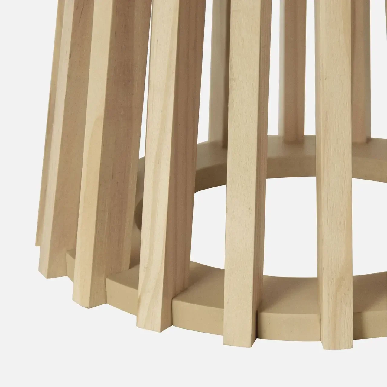 Lot 2 tables basses rondes design bois sapin Ø40 et Ø60 cm salon contemporain
