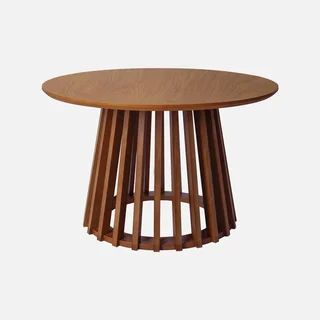 Lot 2 tables basses rondes Ø40 et Ø60 cm bois sapin massif design contemporain salon