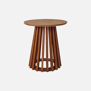 Lot 2 tables basses rondes Ø40 et Ø60 cm bois sapin massif design contemporain salon