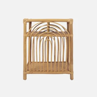 Lot 2 tables de nuit rotin naturel rangement ouvert étagère bohème Bandung
