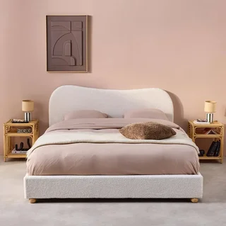 Lot 2 tables de nuit rotin naturel rangement ouvert étagère bohème Bandung