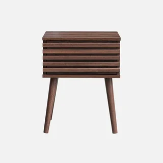 Scandinavian Wood Grain Nightstands with Drawer - Set of 2 Madere