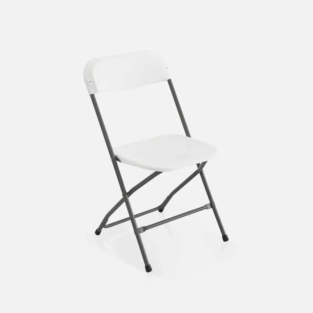 Lot 2 tables pliantes 180cm + 6 chaises empilables réception