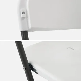 Lot 2 tables pliantes 180cm + 6 chaises empilables réception