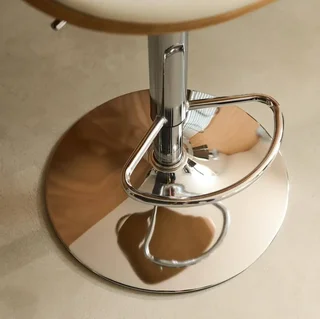 Lot de 2 tabourets de bar réglables bois courbé et similicuir 62-83 cm