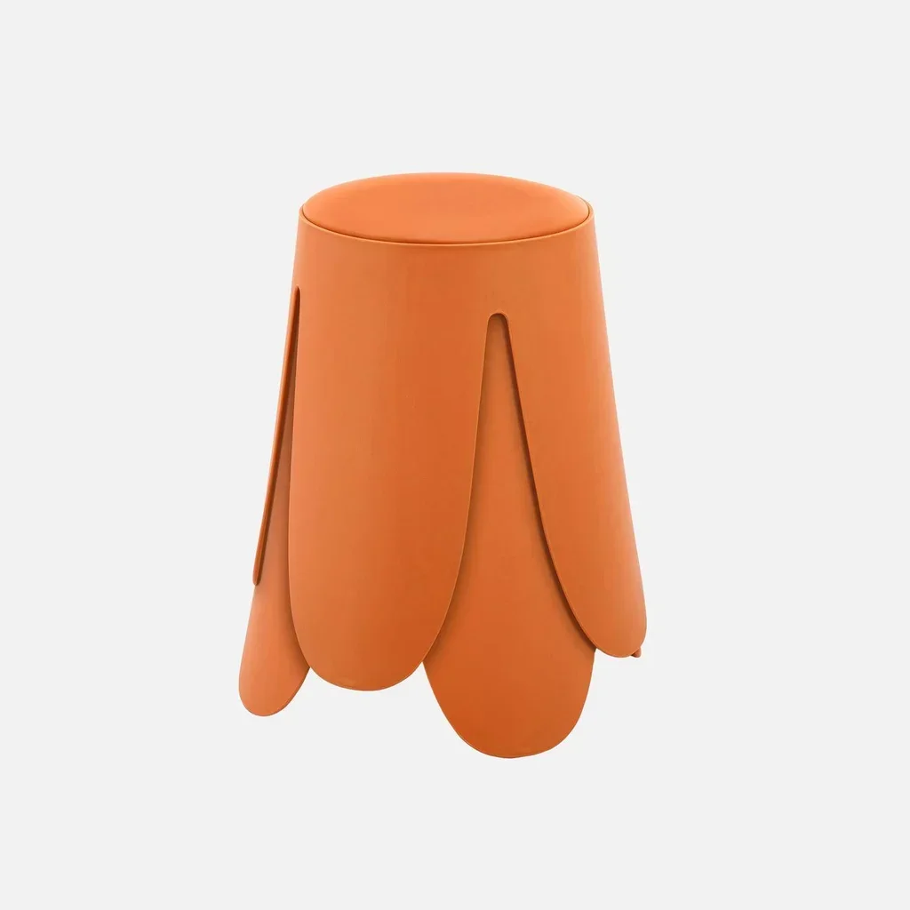 Lot de 2 tabourets design Niki simili cuir rose empilables