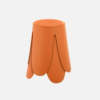 Lot de 2 tabourets design Niki simili cuir rose empilables