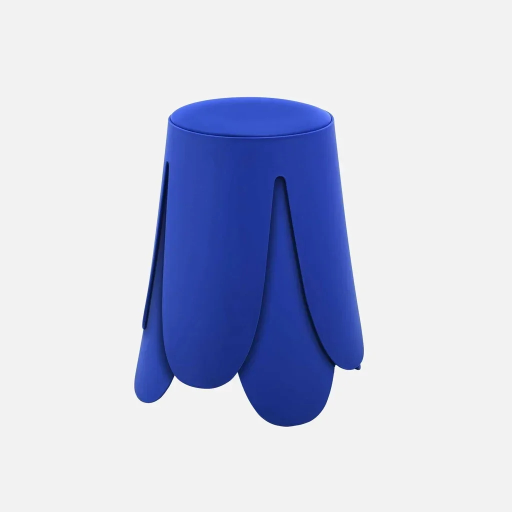 Tabouret design cuir synthétique empilable rose Niki