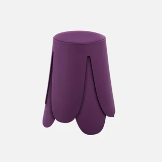 Lot de 2 tabourets design Niki cuir synthétique rose empilables