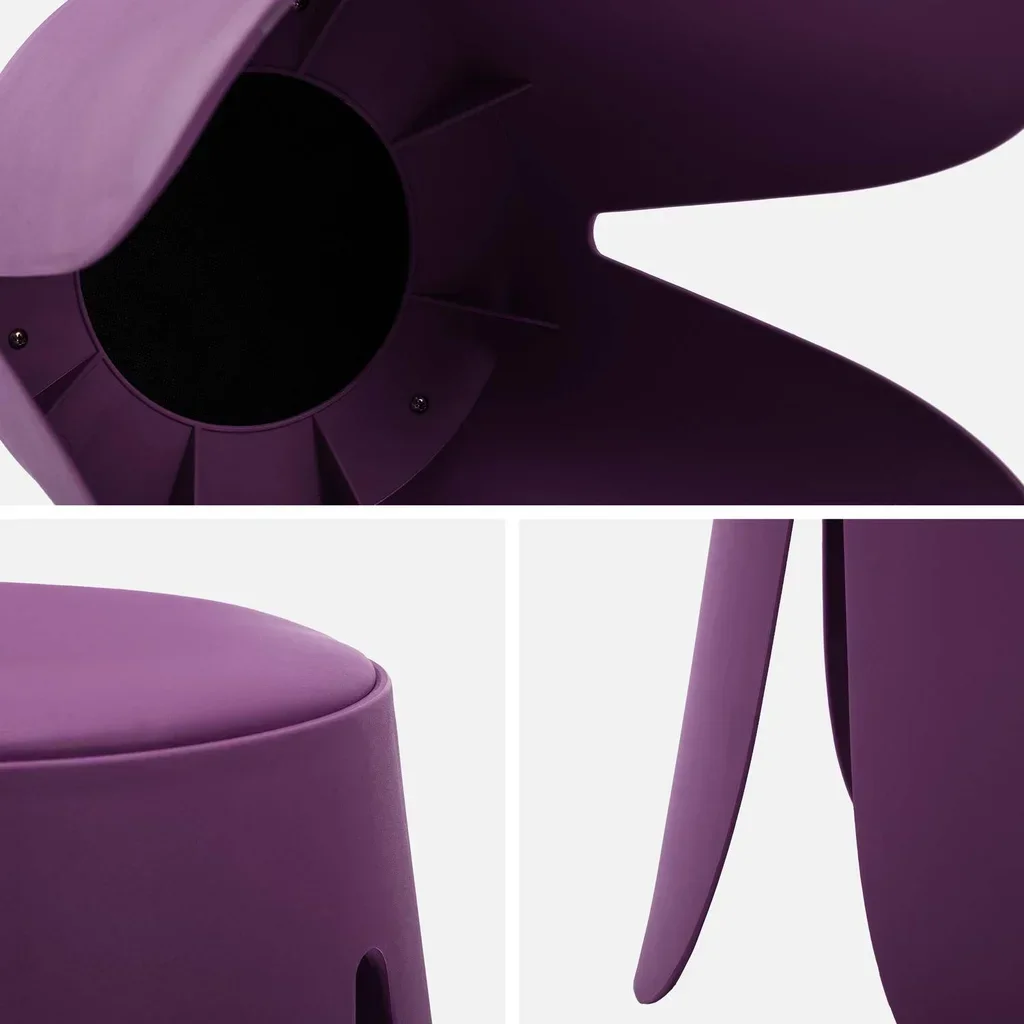 Lot de 2 tabourets design Niki cuir synthétique rose empilables