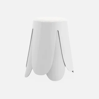 Lot de 2 tabourets Niki bouclette texturée noirs design contemporain