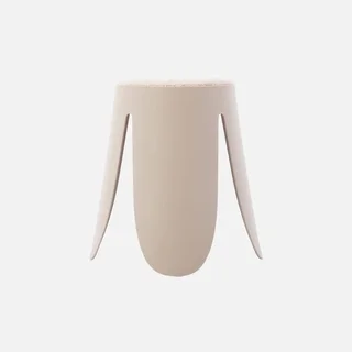 Lot de 2 tabourets superposables en bouclette texturée Niki - Noir