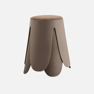 Lot de 2 tabourets design bouclette texturée Niki noir