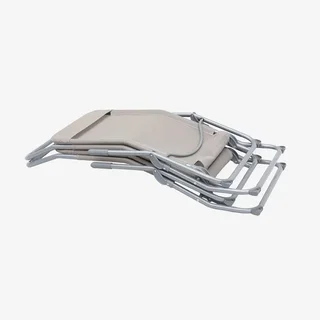 2 transats pliants acier inclinables double position jardin