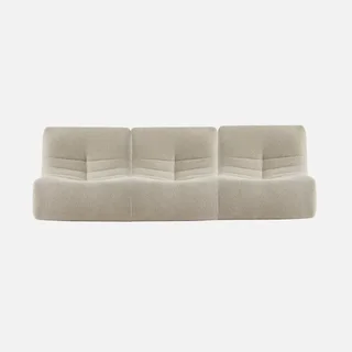 Set de 3 sillones modulares bouclé texturado 1 plaza confort