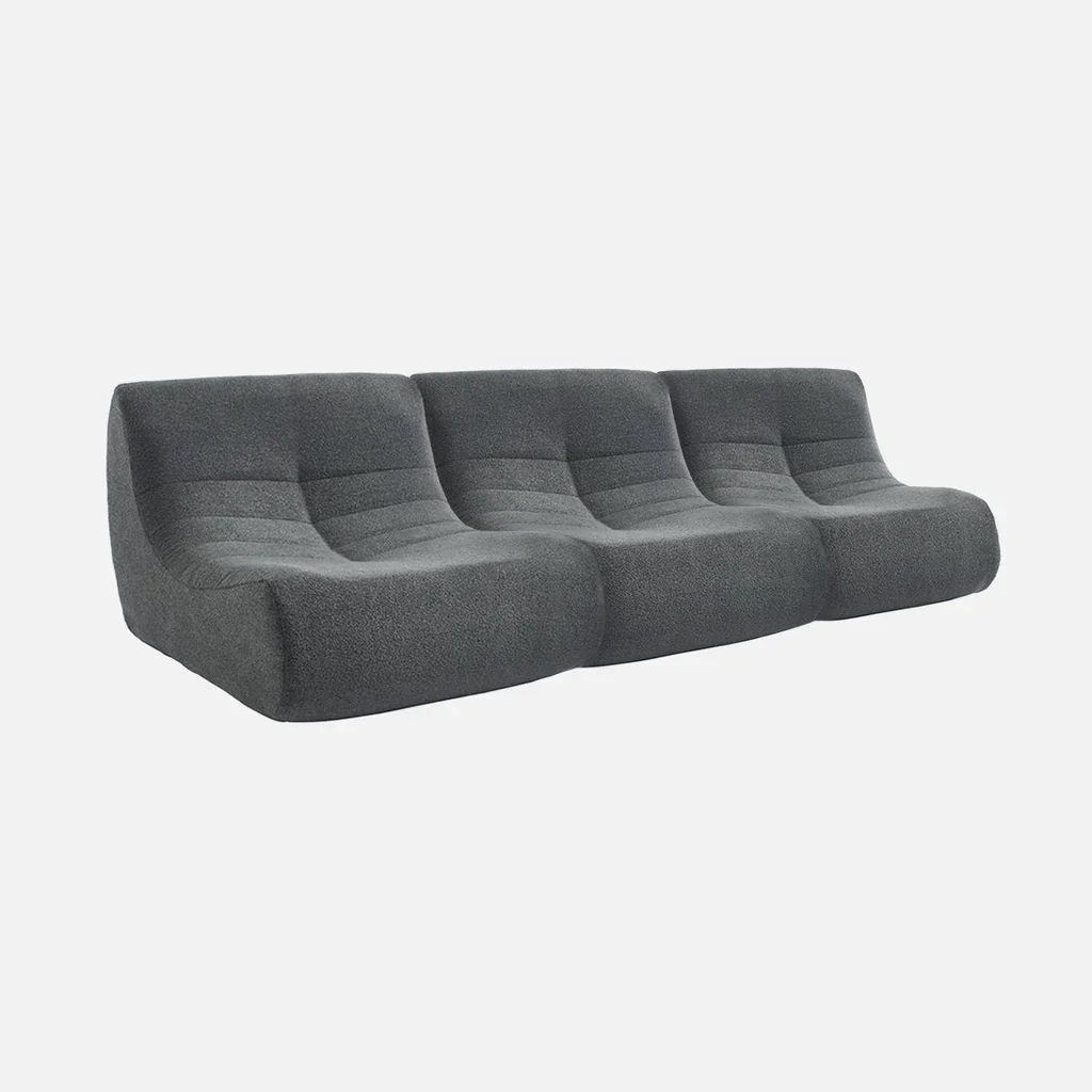 Lote 3 sillones modulares bouclé texturizado Sokol confort