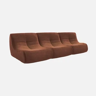 Set de 3 sillones modulares bouclé texturado 1 plaza confort