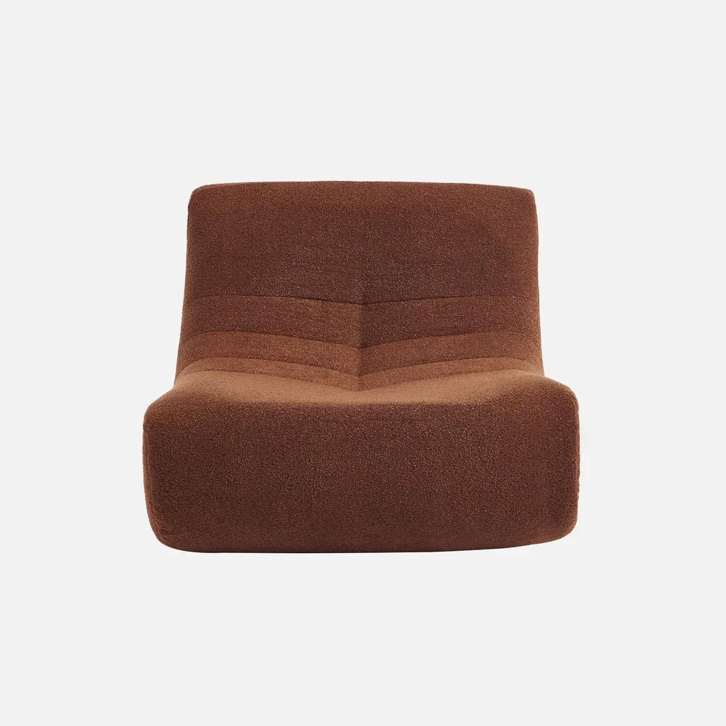 Set de 3 sillones modulares bouclé texturado 1 plaza confort