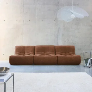 Set de 3 sillones modulares bouclé texturado 1 plaza confort