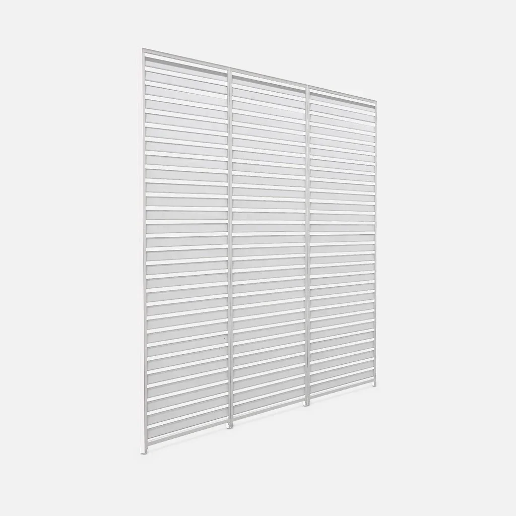 Lot 3 claustras orientables 130 cm pergola bioclimatique aluminium Triomphe 4x3m